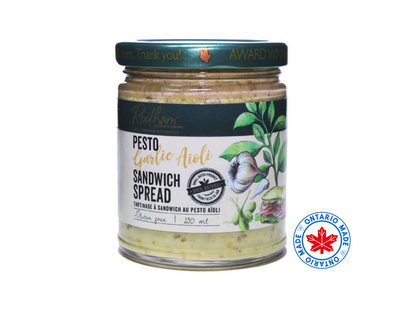 Rootham's Gourmet Pesto Garlic Aioli Sandwich Spread