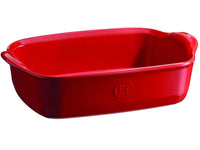 Emile Henry Rectangular Small Baking Dish -  8.8" X 5.5" - Burgundy/Red