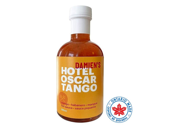 Damien's Hotel Oscar Tango Mango Habanero Hot Sauce