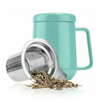 Tealyra Peak Ceramic Cup w/Infuser - Turquoise - 580ml